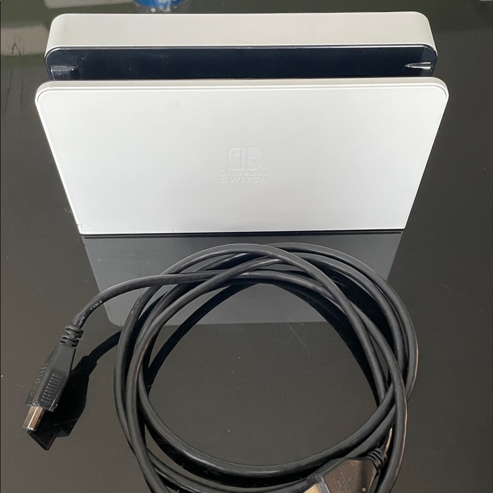 Nintendo White Dock with Subtle Embossed Logo